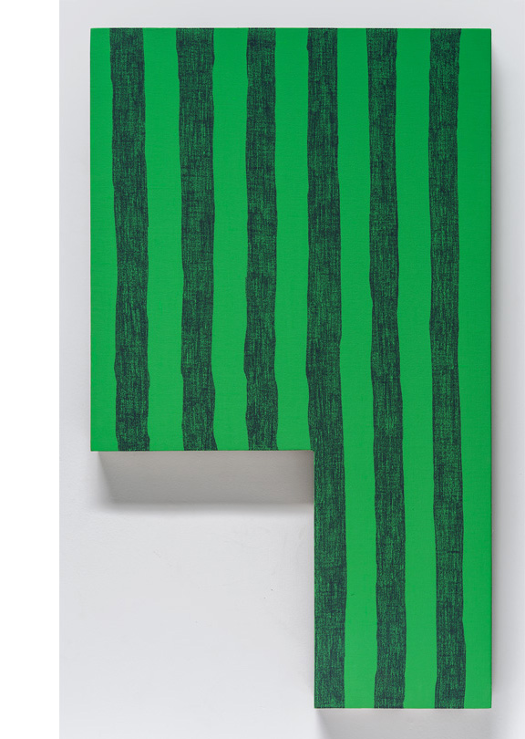             <em>negative mountain flag, </em>gesso & colored pencil
             on linen, 32 x 22